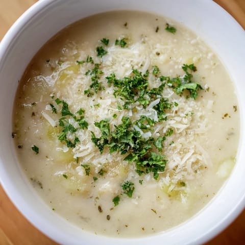 Kremowa czosnkowa zupa z ziolami
