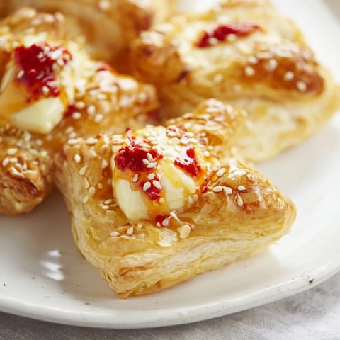 Chili Crisp Honey Brie Bites