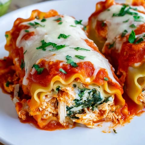 Kurczak i szpinak lasagne