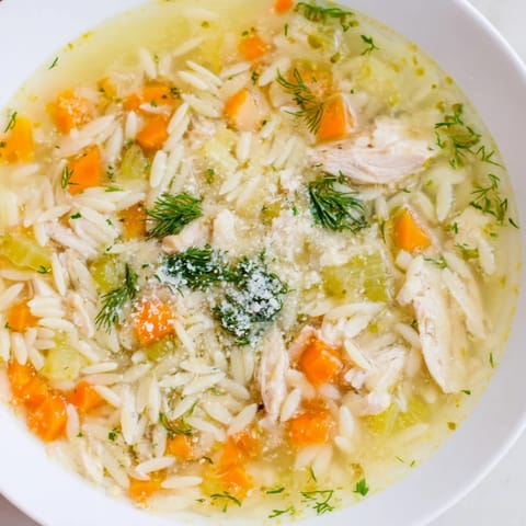 Kurczak cytryna orzo danie