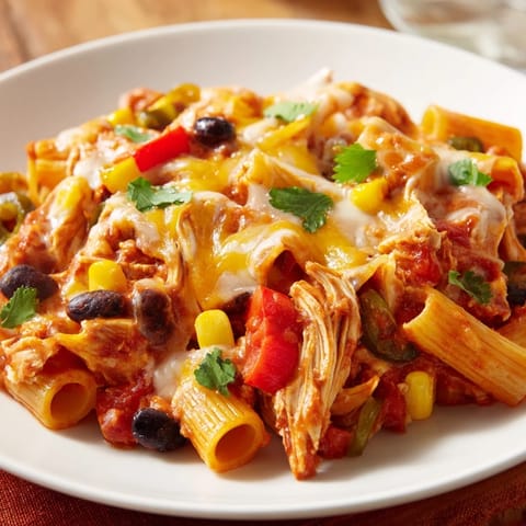 Kurczak burrito pasta pieczony