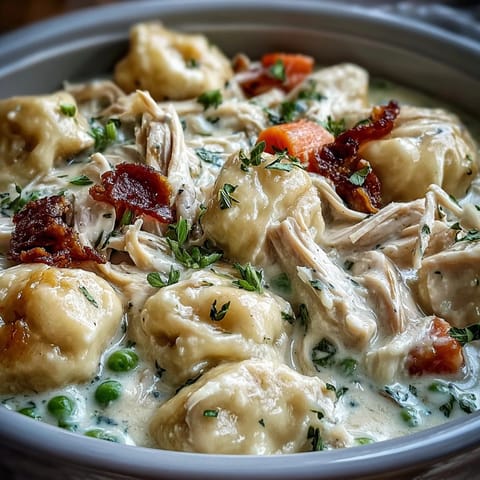 Slow Cooker Ranch Chicken Dumplings
