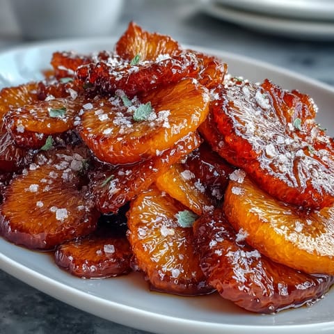 Lśniące, słodko-cytrusowe plastry pomarańczy, idealne jako dekoracja na ciasta i lody.  