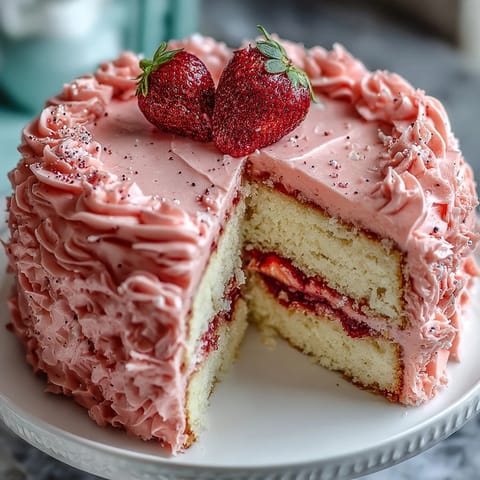 Galentines ciasto truskawkowe