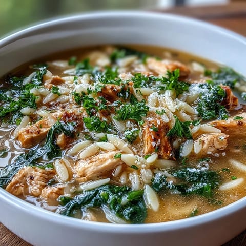 Lemon Chicken Orzo Spinach
