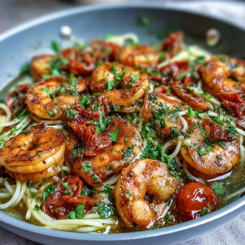 2. Juicy shrimp, tender angel hair, and vibrant spring vegetables in a fragrant garlic-lemon broth, topped with Parmesan and green onions.  