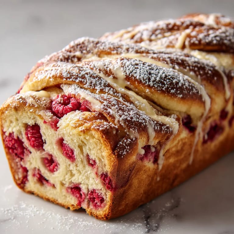 Raspberry-White Chocolate Babka to babka z dodatkiem raspberry i czekolady.