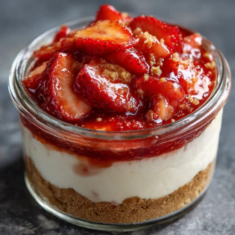 W kątku widoczny jest ciekawy kawałek cheesecake z dodatkiem strawbery.