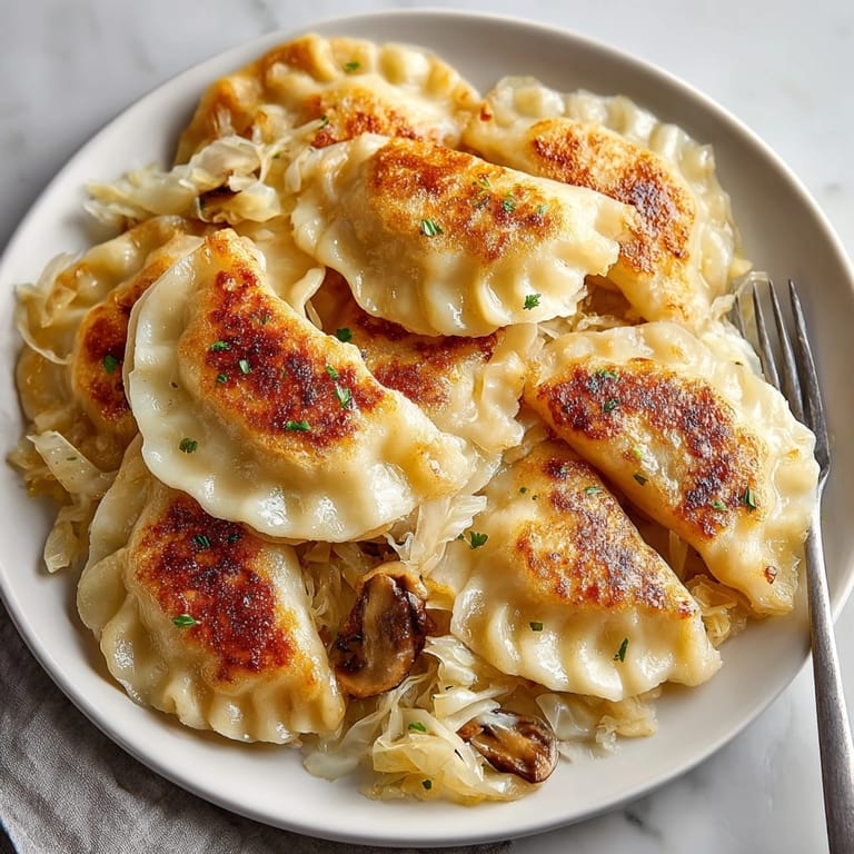Aromatyczne Pierogi z kapustą i grzybami, autentyczny przepis babci, doskonałe na rodzinny stół.