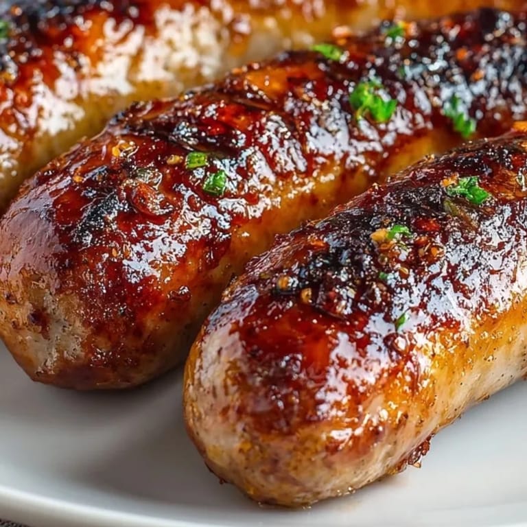 Pachnąca dymem, grillowana domowa kiełbasa – spróbuj z musztardą i kwaśną kapustą!