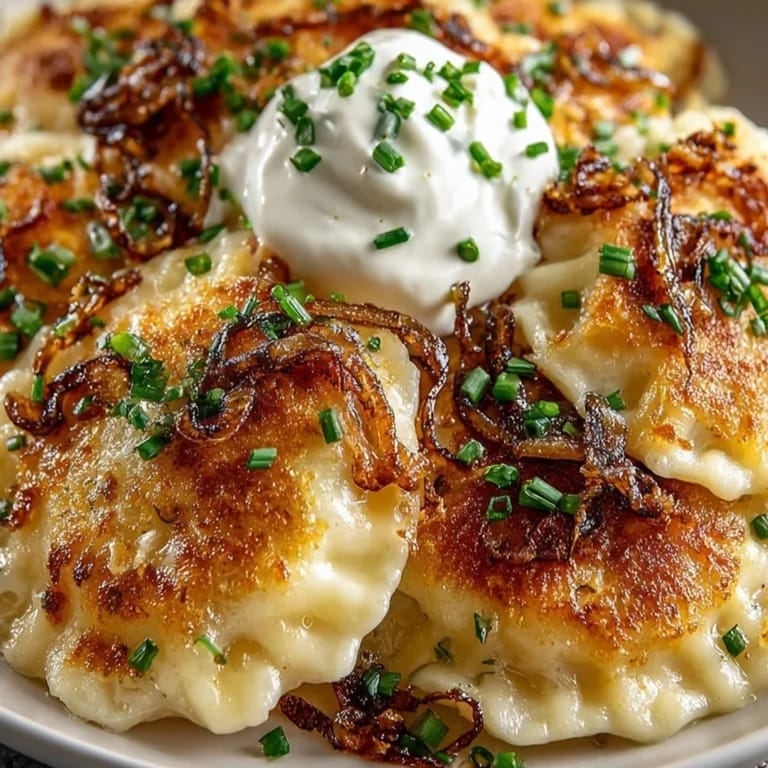 Domowe pierogi ziemniaczano-serowe, doskonały komfortowy posiłek, ręcznie lepione i pełne smaku.