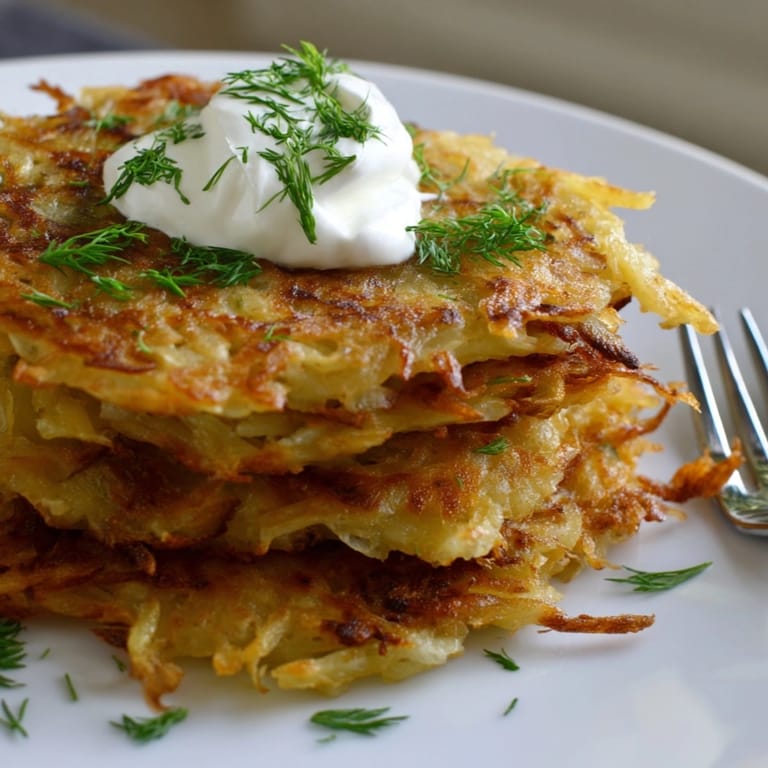 Domowe, pachnące placki ziemniaczane usmażone na złoty kolor: przepis na komfortowe jedzenie.