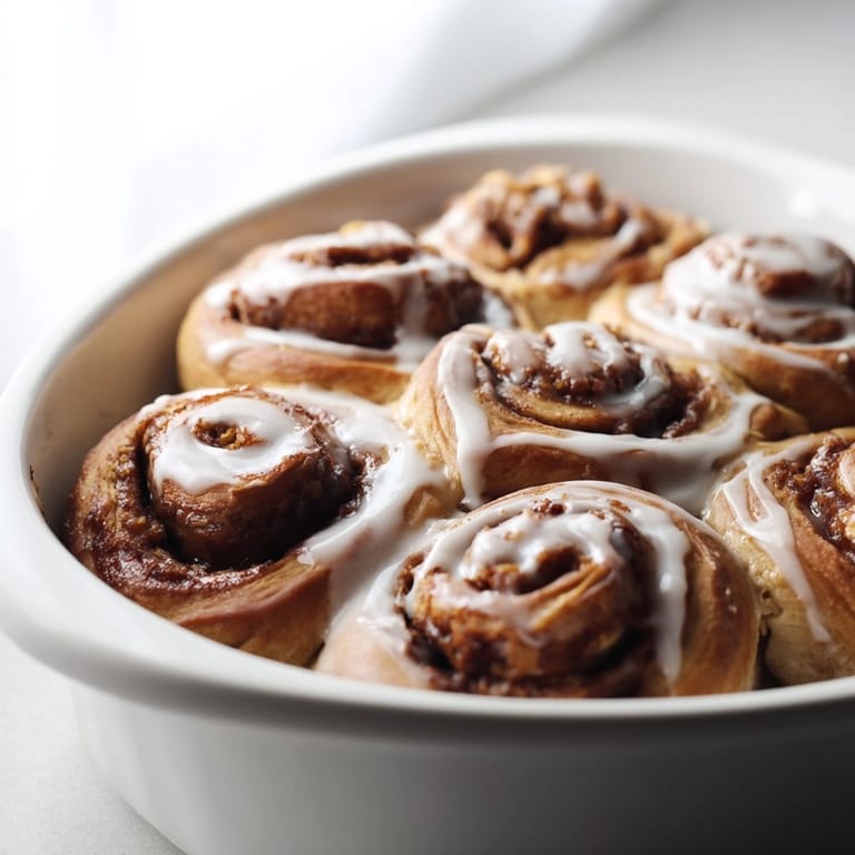 Close-up of soft, fluffy Cinnamon Rye Rolls ready to serve, showcasing their rich flavor.