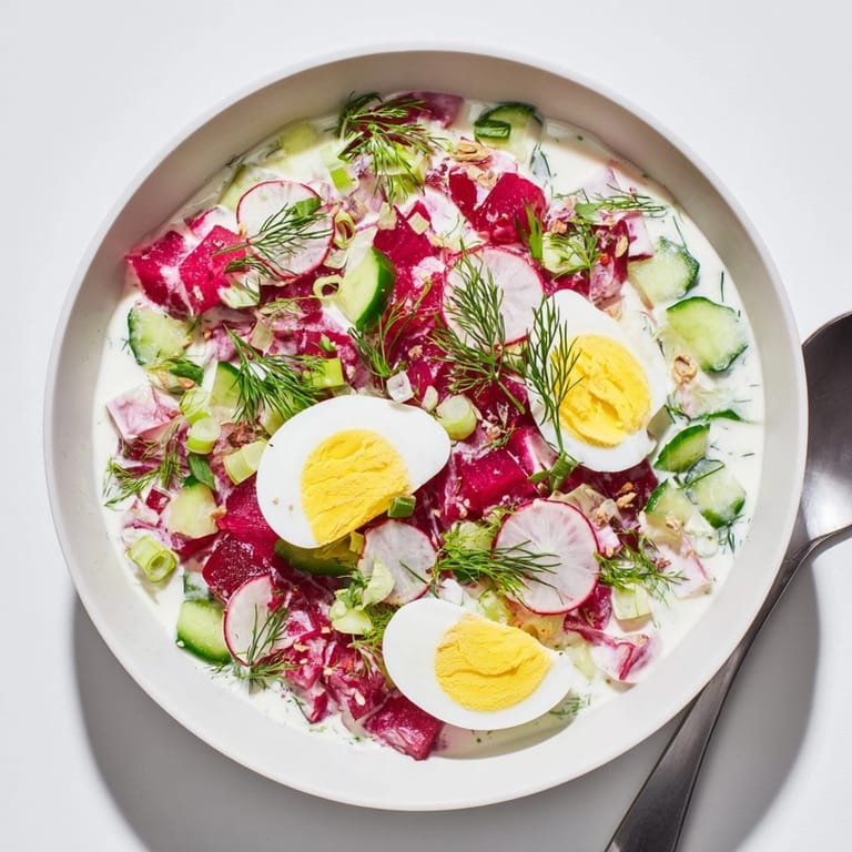 Summer Chłodnik recipe: Imagine a cool, tangy soup, blending yogurt, beets and garden vegetables.