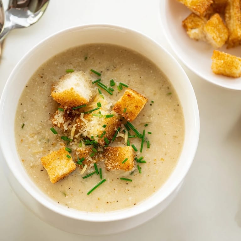 Chrupiące churros z żyta obok gładkiej zupy serowej, smakuj wyjątkowo.  