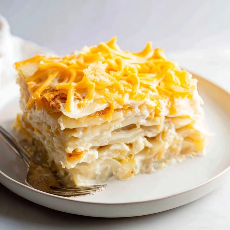 Pyszna zapiekanka pierogowa, złocista na wierzchu, idealna na obiad.