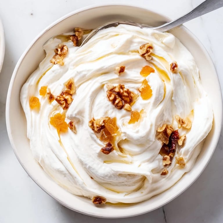 Świeży dip z farmerskiego sera, doskonały na pyszne śniadanie.