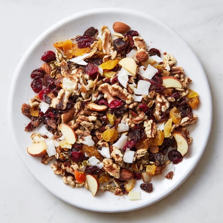 Close-up of the Mélange Hivernal Flocon de Neige, a mix of textures and sweet spices, ready to enjoy.