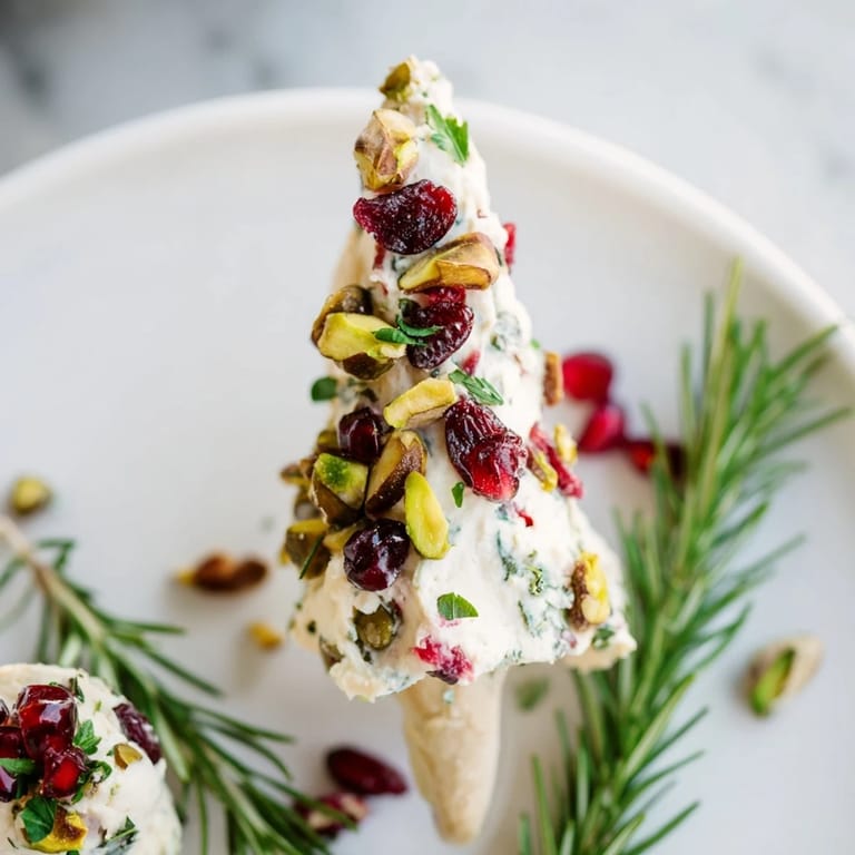 This Rosemary Cranberry Christmas Tree appetizer features vibrant cranberries and rosemary, perfect for a holiday party.
