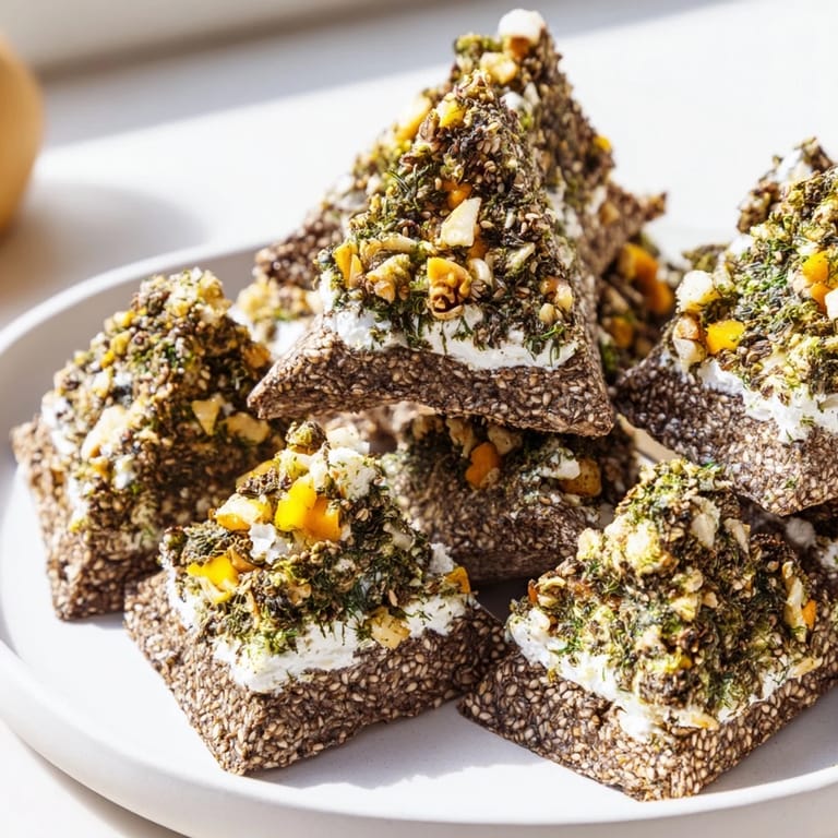 Świeżo upieczone mini spanikopita z warzywami i serem, pięknie skomponowane na talerzu do dzielenia.