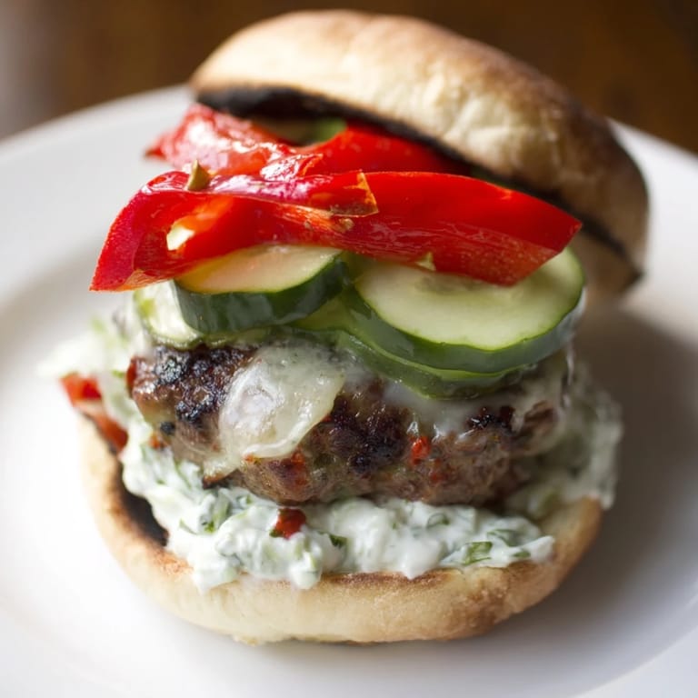 Mouthwatering image of a fully assembled Fire & Ice Burger, ready to be devoured with its spicy kick.