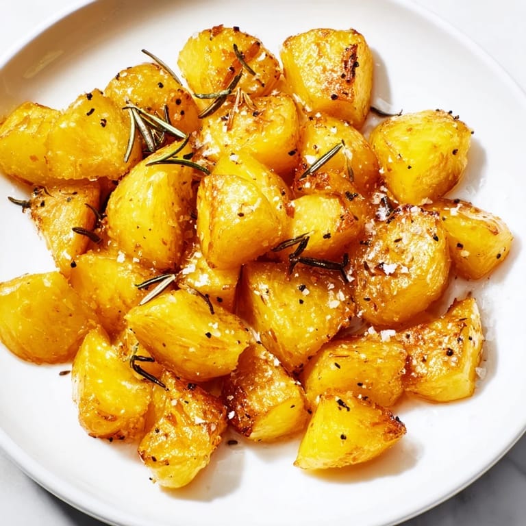 A close-up of savory beef tallow roasted potatoes, perfect for a cozy dinner.