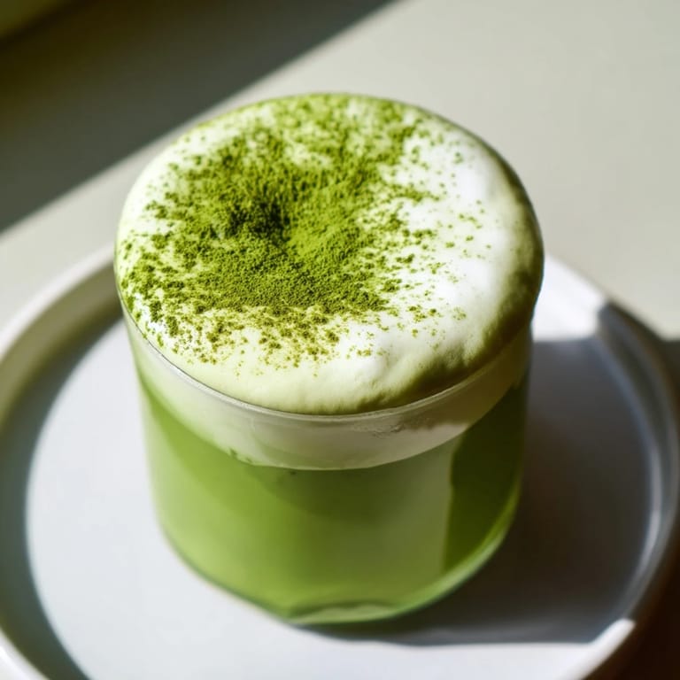 A refreshing and velvety Creamy Matcha Latte, perfect for a sunny afternoon pick-me-up.