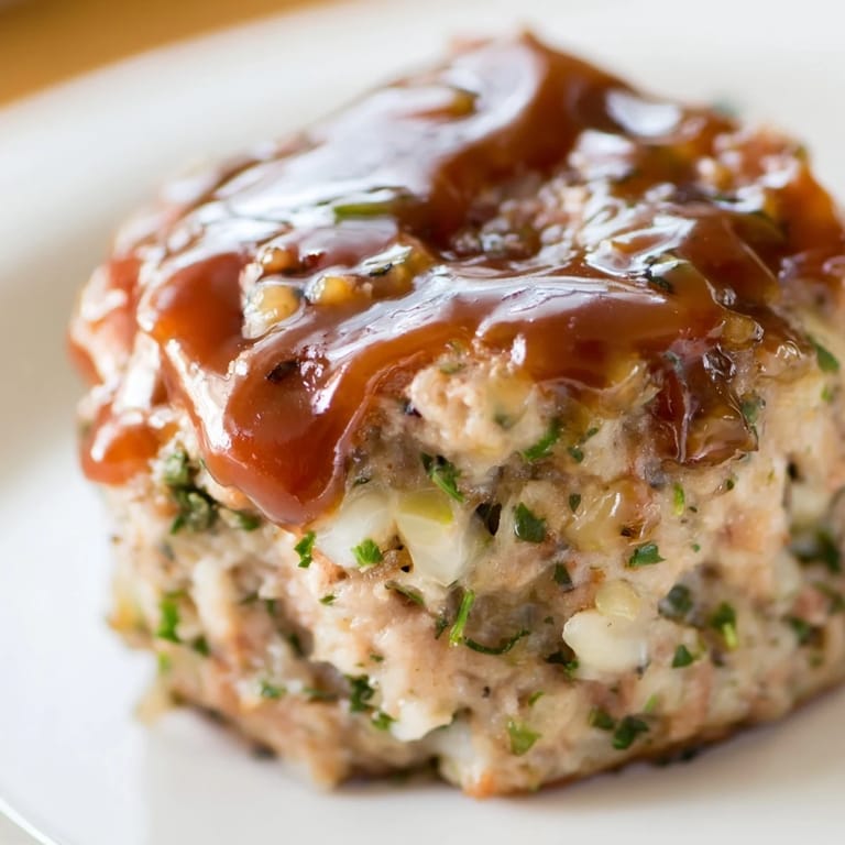 Close-up of baked mini meatloaf bites, ready to enjoy alongside creamy mashed potatoes.