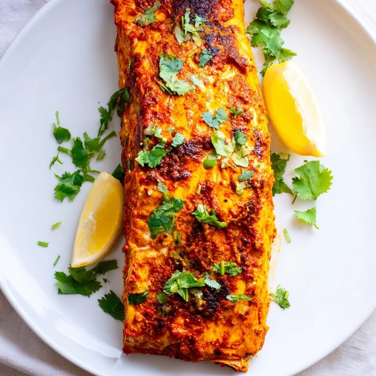 Tender, flavorful Indian Tikka Salmon, a vibrant marinade creating a delicious weeknight dinner.