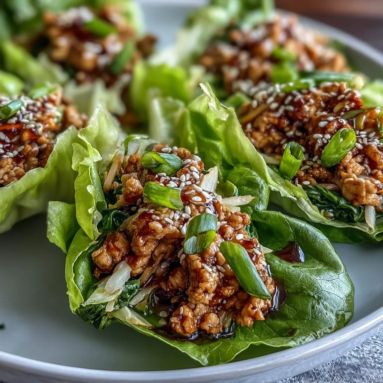 Juicy Potsticker-Inspired Chicken Lettuce Boats served with a small bowl of tangy Asian dipping sauce.