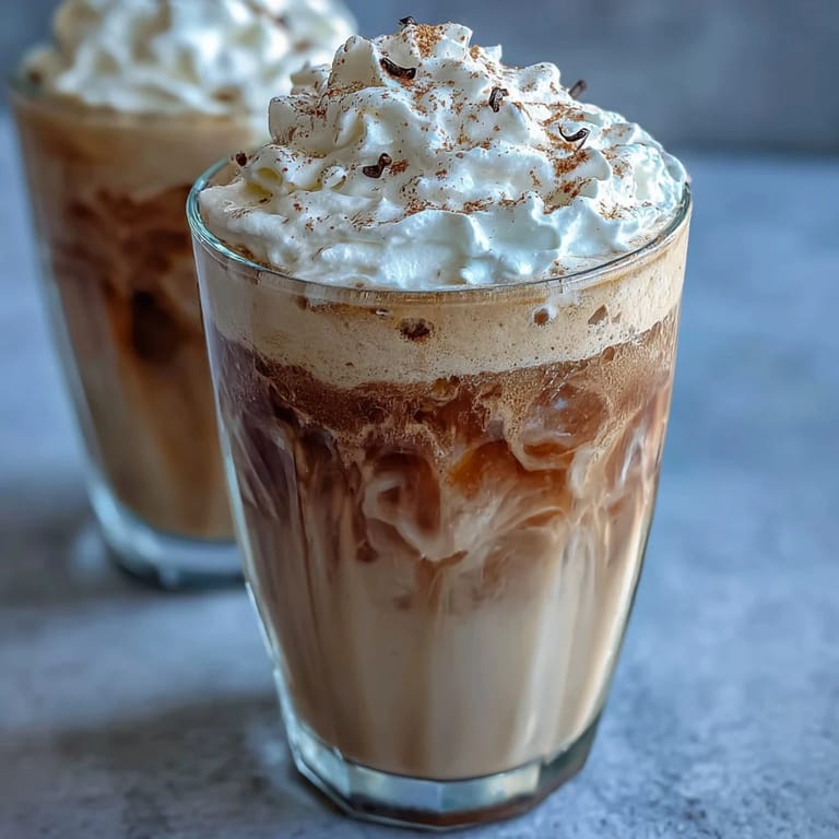Oświeżająca, bezgrzeszna mieszanka kawowa z wanilią i migdałowym mlekiem, udekorowana puszystym toppingiem.