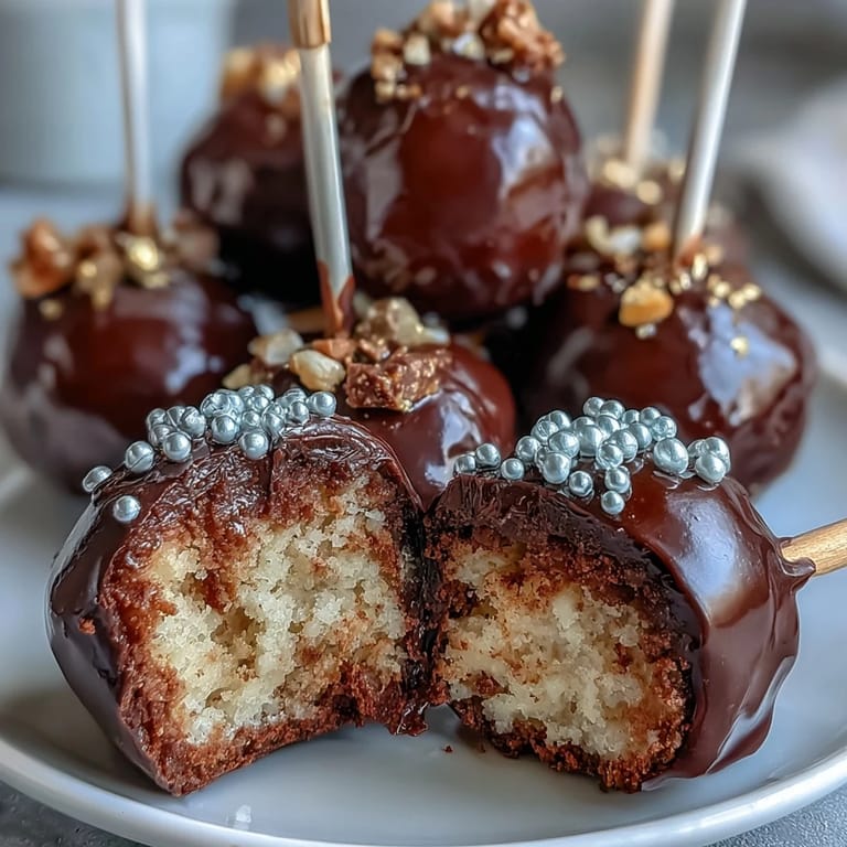 Delicious Pot of Gold Cake Pops decorated with edible gold pearls and shamrock accents, ideal for sharing at holiday parties.