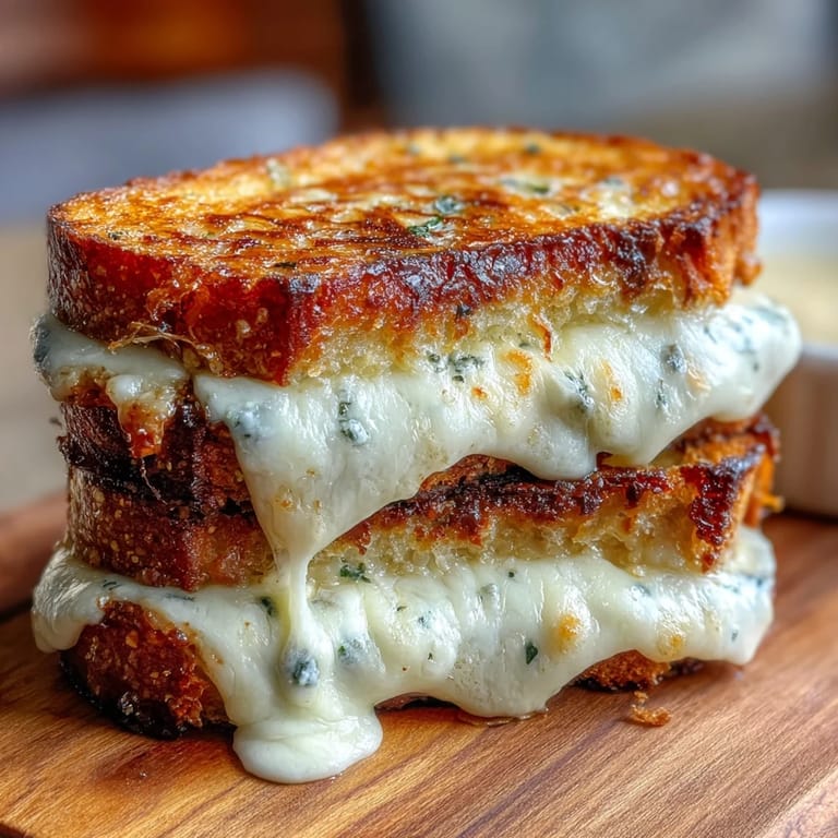 Francusko-amerykański Croque Monsieur, chrupiący z wierzchu, puszysty w środku.