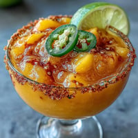 Jasny, mrożony {Fricy Spicy Mango Margarita Slushie} z nutą chili i limonki.